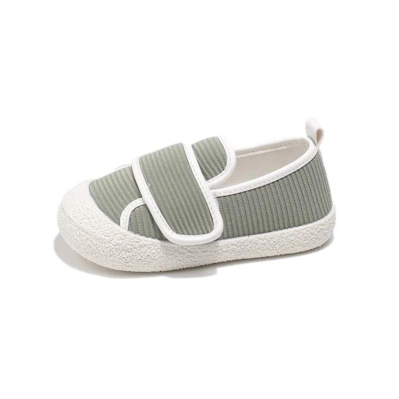

Stripe Cloth Vamp Baby Shoes for Everyday Slip On Shallow Children Shoes Girls Boys Sneakers Skin-friendly Kids Shoes H09101 21