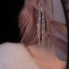 Spicy Girl Vibe: 2025 Sweet & Cool Niche Tassel Earrings - Chic & Slimming Long Design