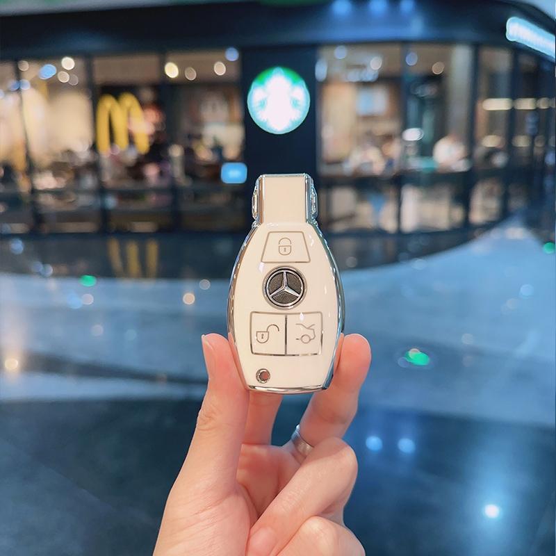 Car Key Case Cover Key Bag Accessories For Mercedes Benz A B C S Class AMG GLA CLA GLC W176 W221 W204 W205 Shell Fob Keychain QQ75