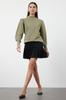 Women's Elegance Style Sweater Black High Collar Knitwear Sweater