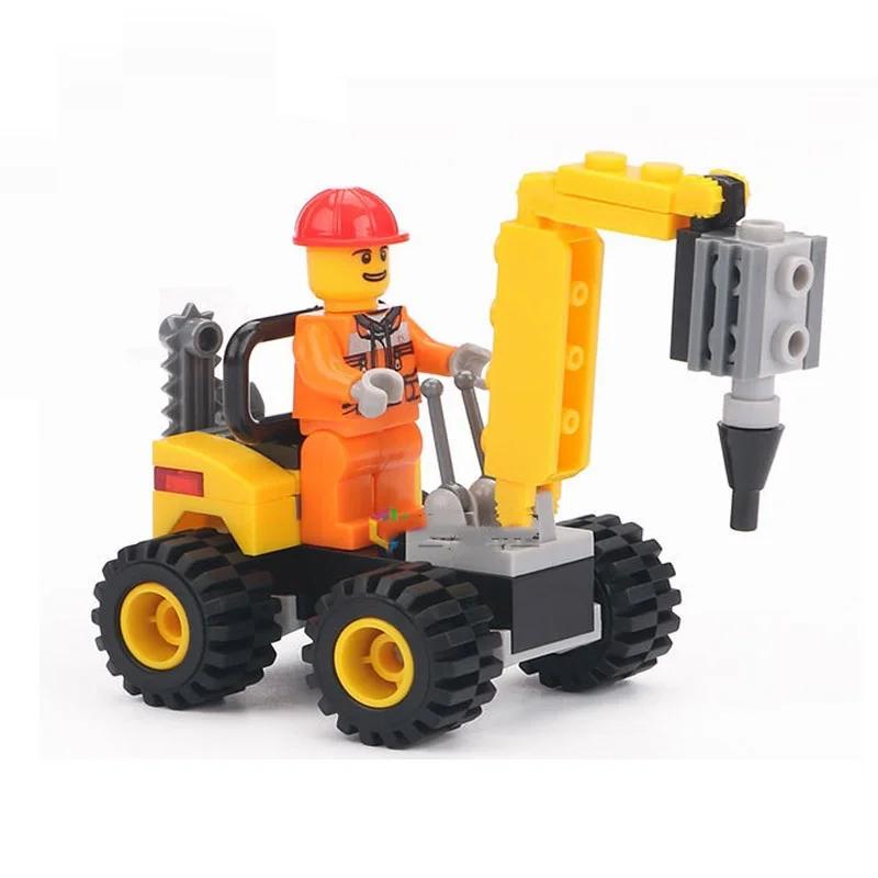 City Patrol Police Motorcycle Car Pursuit Prisoners Model Building Blocks Enlighten Action Figure Toys For Children