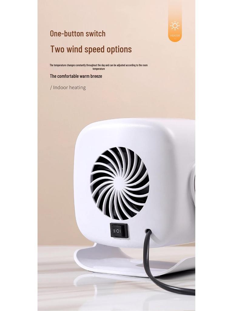 European & American Standard Portable Desktop Heater for Home & Dorm - Quick Heating Compact Electric Heater