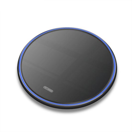 Ultra-thin Round 15W Charging Pad Phone Qi Wireless Charger for Samsung Galaxy