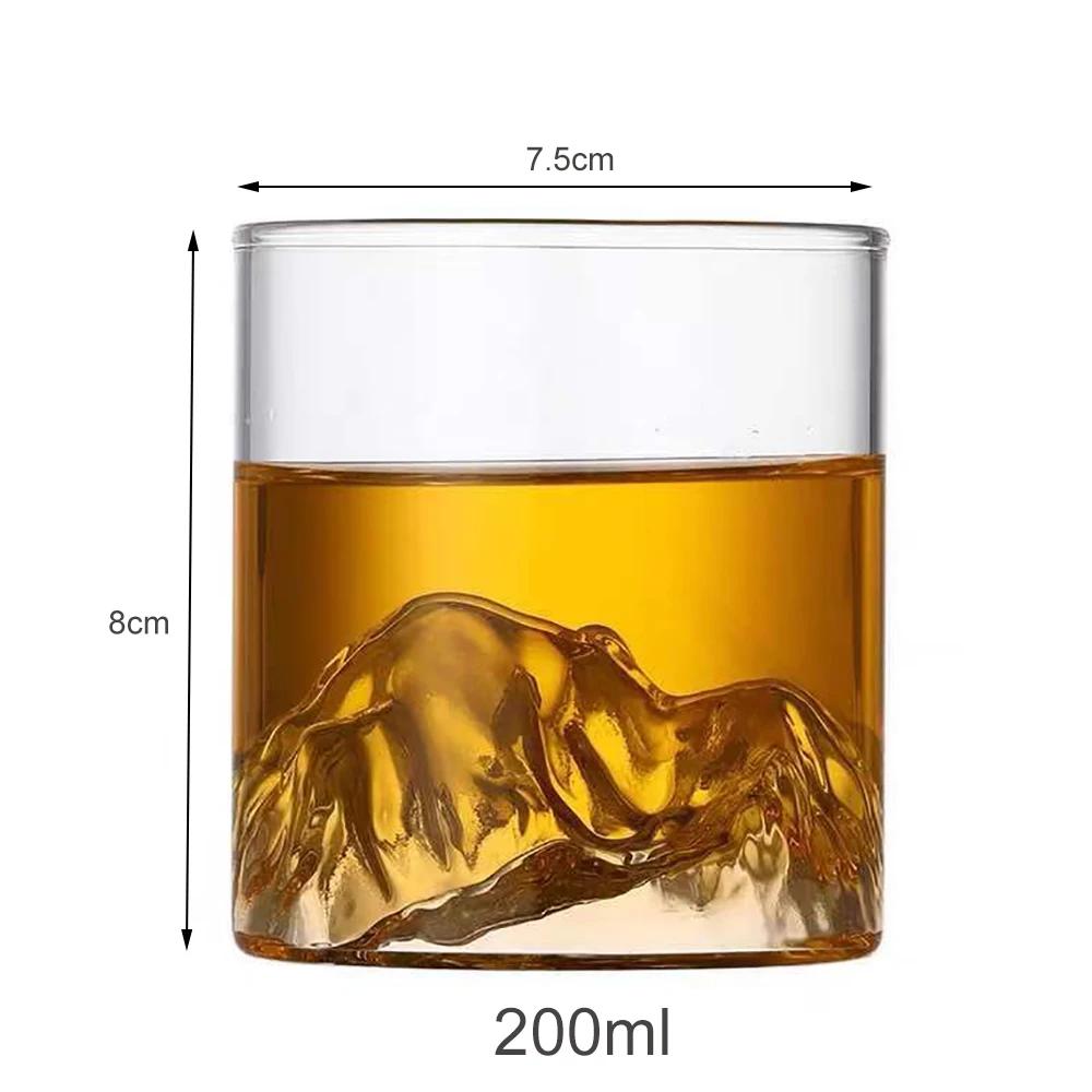 

Творческая стеклянная чашка с видом на горы, тибетская горная чашка, японская чашка для виски, бытовая кружка для воды высокой красоты 200ml