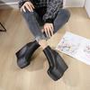 Autumn and Winter New Muffin Thick with 16cm Super High Heel Suede Nightclub Bare Short Boots Women's Shoes