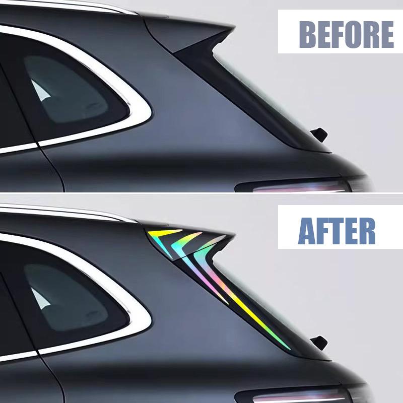 Per Geely EX5 Galaxy E5 2024 2025 Spoiler Posteriore Auto Pellicola Adesivo Pinna di Squalo Colorato Riflettente Laser Decorazione Accessori