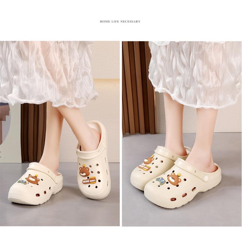 Cute Bear Couple Clogs Home Outdoor Casual Garden Shoes