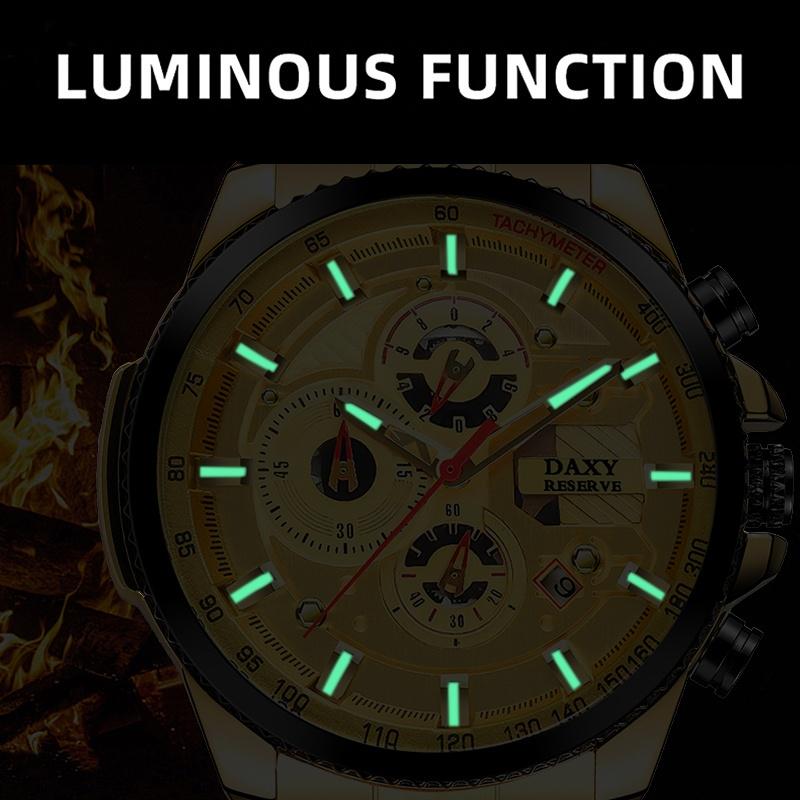 DAXY Orologi da polso da uomo Bracciale Grandi quadranti Calendario  Cronografo Lega nera Orologio al quarzo maschile Orologio acquista in modo  economico — spedizione gratuita, recensioni reali con foto — Joom