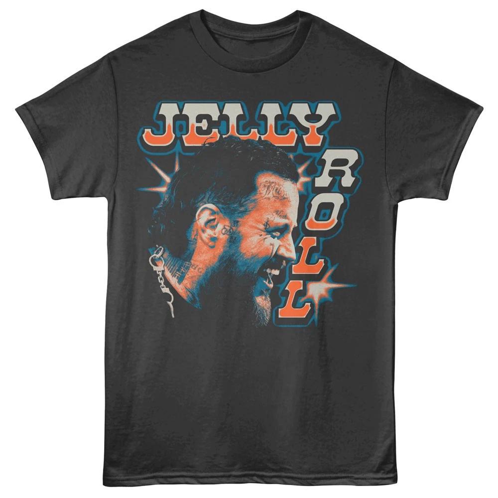 Jelly Roll Handcuff Chain Side Photo Men s T Shirt Country Music M
