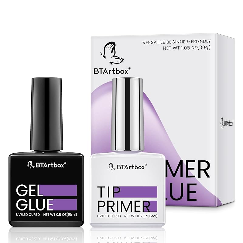 Extra Short Almond Nail Tips - BTArtbox XCOATTIPS Gel Nail Tips Natural with Tip Primer Cover, Pre-shaped Full Matte Oval Gel Press On Nails Clear 1-Solid Nail Gel