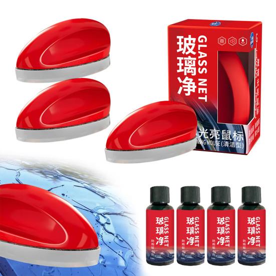Powerful Car Windshield Cleaner Oil Film Remover Fast Acting Streak-Free Finish Windshield Cleaner Auto Interior Exterior Glass Wiper Cleaning Kit