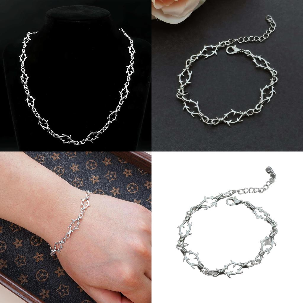 Gothic Punk Chain Necklace For Men And Women With Alloy Metal And Cross Design For Streetwear Fashion