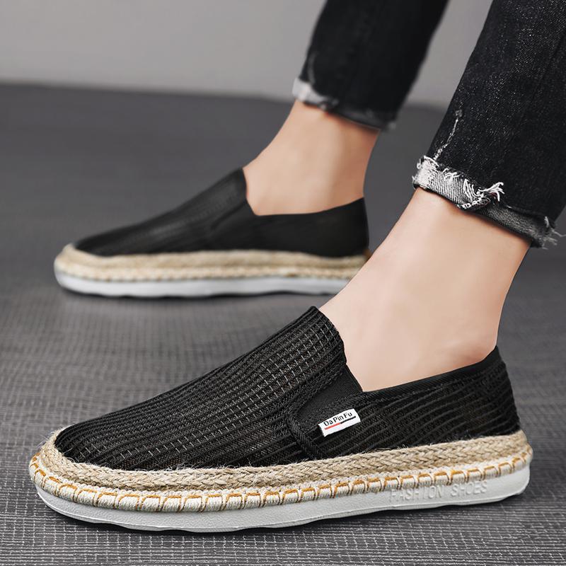 Summer Sub Flat-bottomed Straw Fisherman Shoes Casual Nesting Youth Driving Shoes