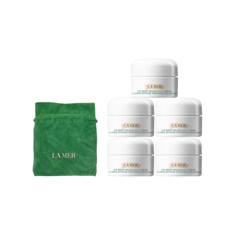 La Mer La Crème Douce Hydratante (3,5 ml) Trio de Voyage avec Pochette