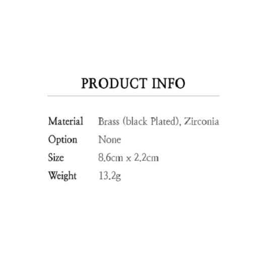 J.Lauren Penta Water drop Cubic Dangle Hairpin H0772