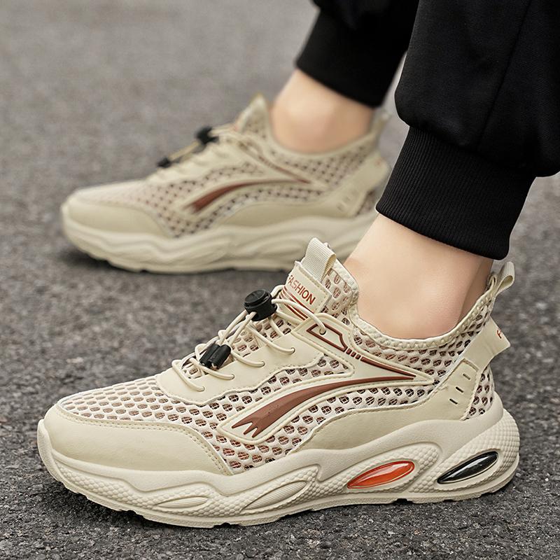 Flying woven men's shoes summer breathable mesh casual sports shoes