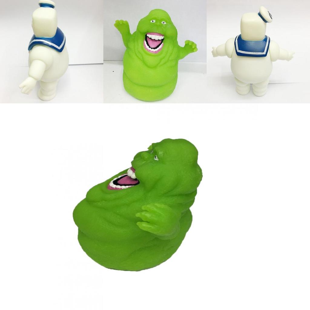Classic Ghostbusters Marshmallow Man And Slimer Green Ghost Collectible Action Figure