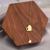 Stainless Steel Necklaces Sweet Heart Pendants Chains Charms Choker Fashion Necklace For Women Zircon Wedding Party Girls Gifts