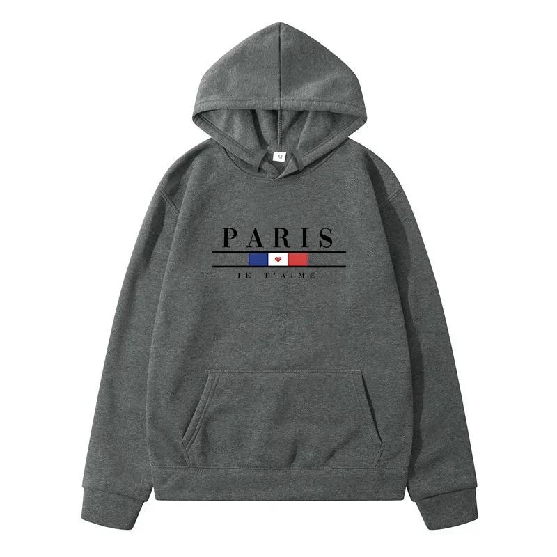 2025 Paris Hip-hop Street Casual Printed Women's Hoodie Fashionable Hoodie Loose New Sweatshirt Warm Autumn Clothing