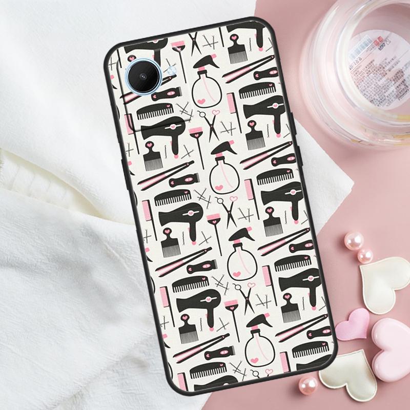 Barber Shop Hair Stylist Salon For Realme GT 6T 6 5 GT7 Pro C67 C75 C61 C55 C53 C51 C21Y C25S 10 11 12 13 14 Pro Plus Case