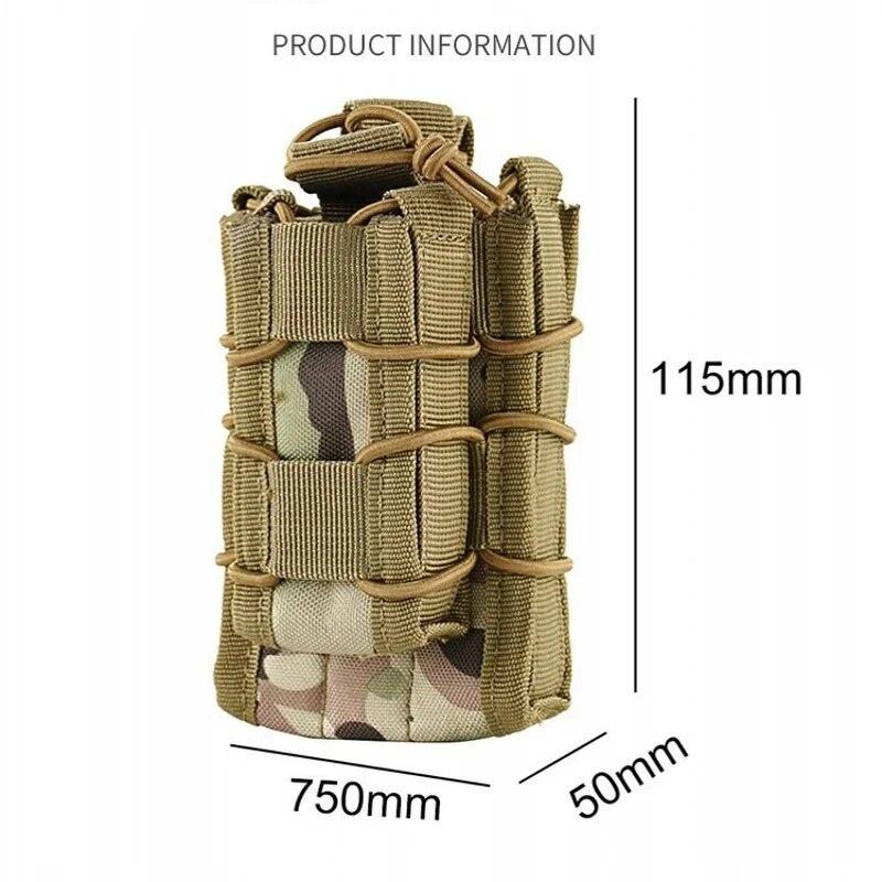 Outdoor Taktische Doppelclip-Tasche Magazintasche Molle Zubehörtasche Taschenlampenhalter Jagdzubehör Hüfttasche Magazinholster