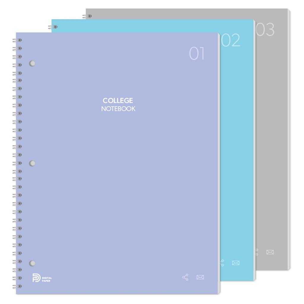 N Notebook NDO-DN181, Neo smartpen compatible, ring-type, A4 size, horizontally ruled, 144 pages, set of 3 [N College Notebook]