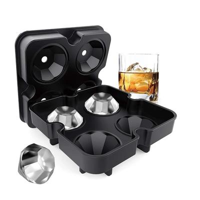 Silicone 3D Ball , Diamond-Shaped Ice Mold ,Reusable Ice Cube Mold Ice Cube Trays,Easy Release,For Whiskey, Paty Supplies