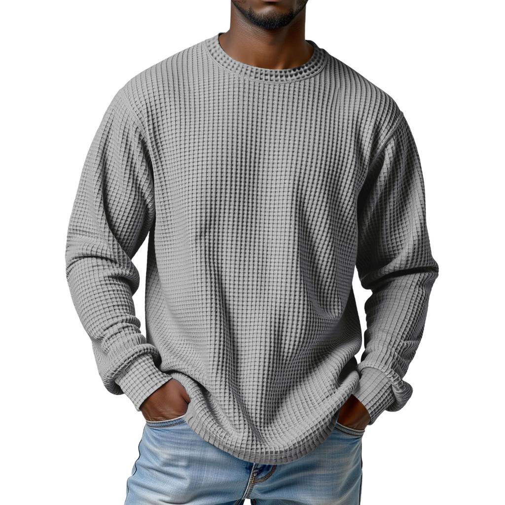 Men's Knit Casual Collar Pullover - Long Sleeve Daily Wear