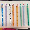8pcs of erasable cartoon gel pens, for note-taking, marking gel pens, learning color annotation pens, school supplies