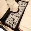 Mats, Retro French-Style Interior Decorative Mats, Non-Slip, Water-Absorbent, Easy-To-Clean Mats, Can Be Cut to Fit, Semi-Enclosed Car Floor Mats