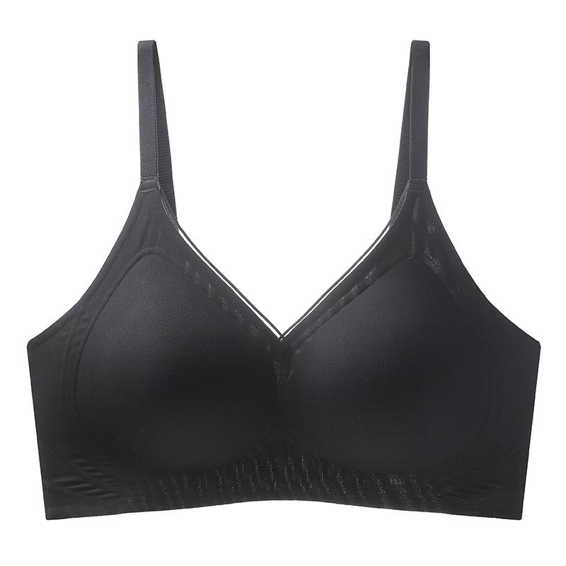 Women's Seamless Wire-Free Soft Support Bra for Small Chest with Anti-Sagging and Side Support.