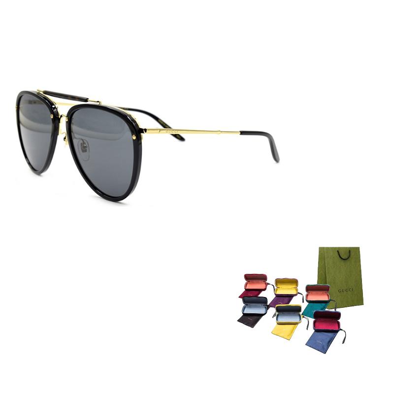 GUCCI Fashion Urban Modern Aviator Sunglasses Men's Black