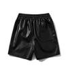 Pure Leather Black Red Shorts Pockets 2025 Summer Men Women High Quality Yellow Drawstring Beach Short Pant Breeches