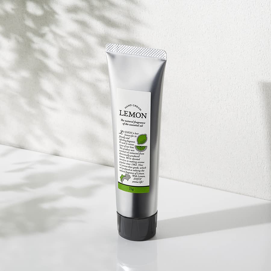 Daily Aroma Setouchi Lemon Hand Cream A Made in Japan Lemon Essential Oil Contains Lemon Citrus Hand Care Moisturizing Gift Present (75g)