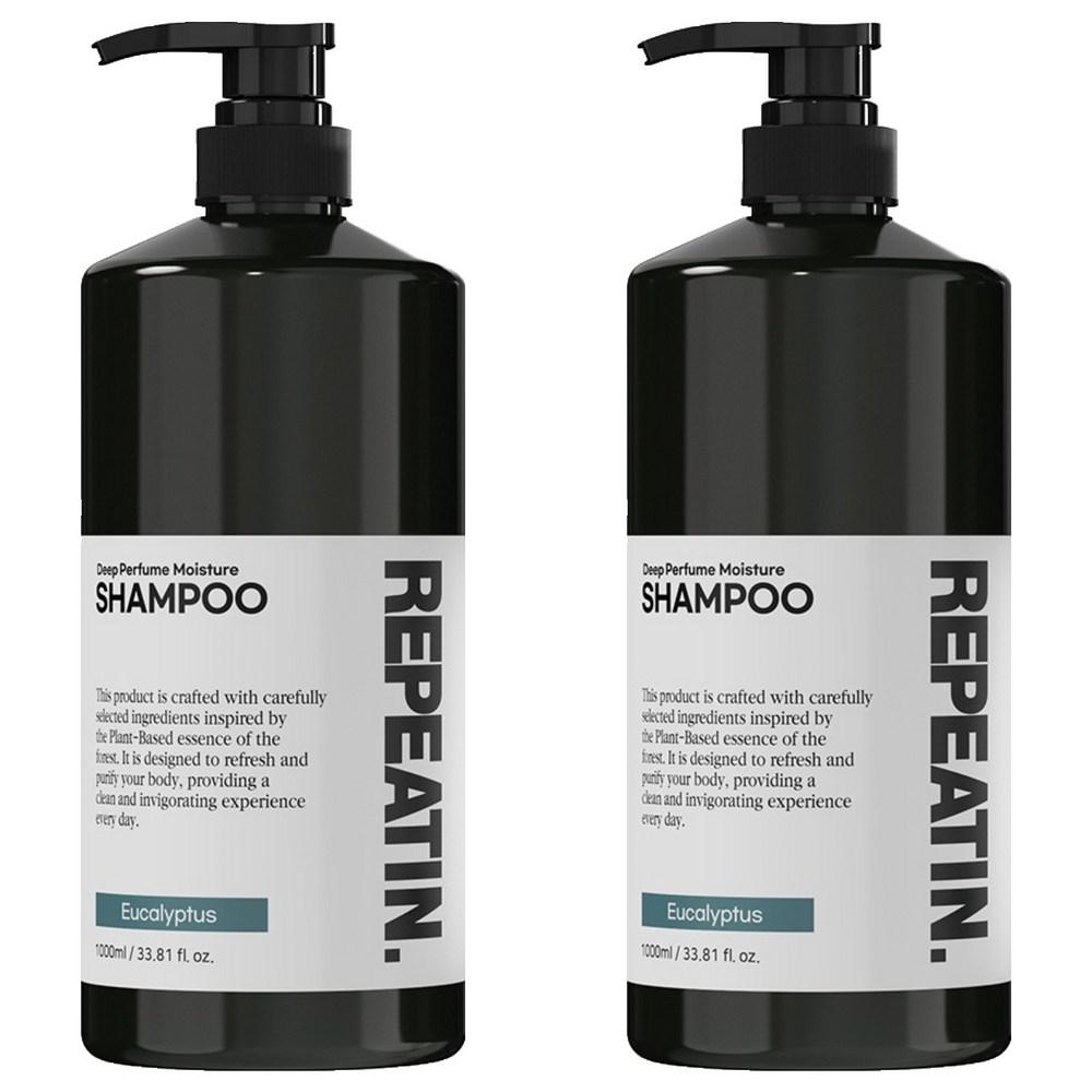 Repeat-in Deep Perfume Moisture Mildly Acidic Protein Shampoo Eucalyptus Scent 1L 2 Pcs