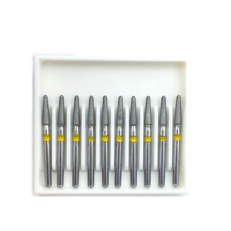 10 Pcs/set Dental Diamond Burs Drills High Speed Handpiece Polishing Whitening Tools Dental Burs Extra Fine TR-62EF