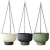 Self Watering Hanging Flower Pots White Green Grey Plant Flowerpot Planter  Indoor Plants