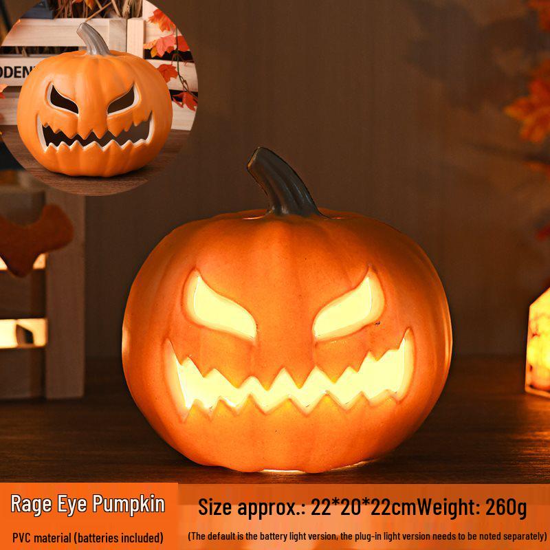 Halloween Light-Up Hollow Pumpkin Lantern for Outdoor Decor