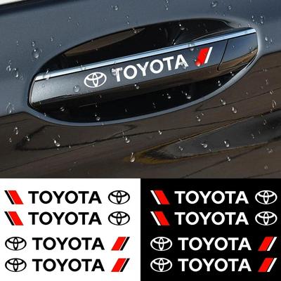 4Pcs/set Car Door Handle Sticker For Toyota RAV4 Camry Corolla Levin Yaris Reiz Vios Highlander CHR Avalon Auto Accessories