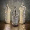 Home Decoration Golden Hollow iron art lamp Lantern Atmospheres Decorative Lamp Ornaments Ramadan Crafts Decorative ornaments