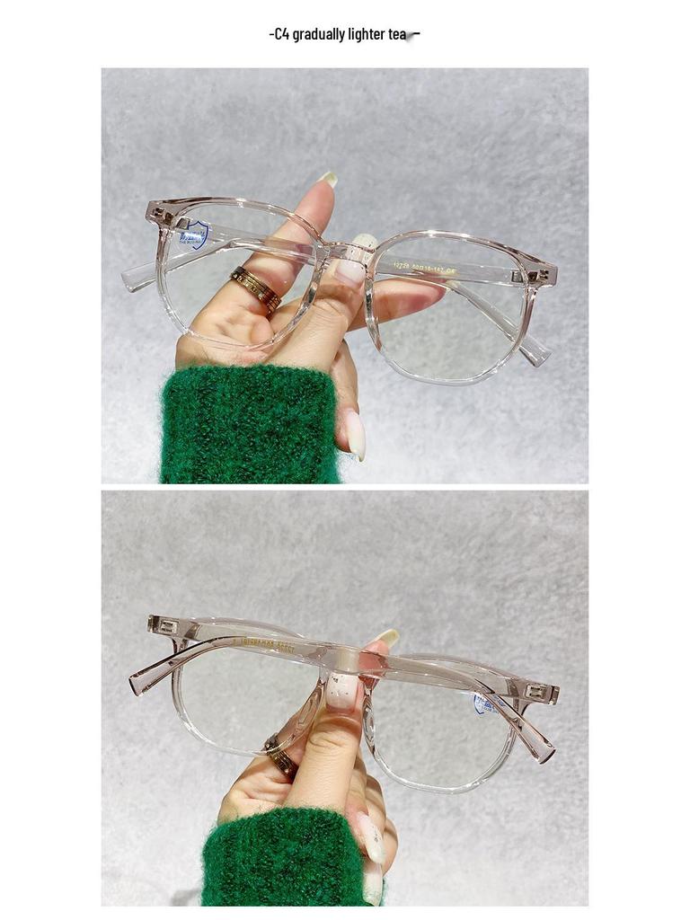 Gradient TR90 Retro Polygon Student Myopia Eyeglass Frames - Ultralight Fashion Glasses