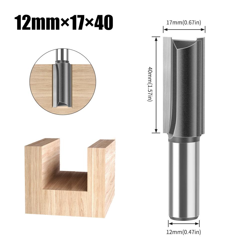 Woodworking Milling Cutter 12 Handle Extended Straight Blade Length 40Mm Slotted Straight Knife Slotted Cutter Slotted Milling Cutter Tools