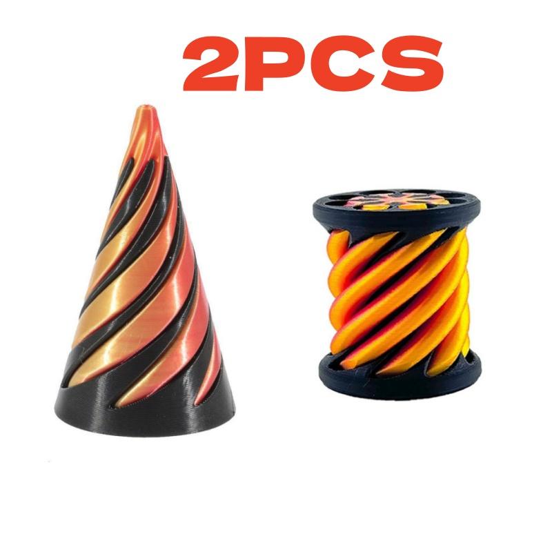 New 3D Print Intelligent Development Spiral Cone Toy Vent Spiral Line Visual Illusion Rotating Toy Creativity Restless Hot Sell