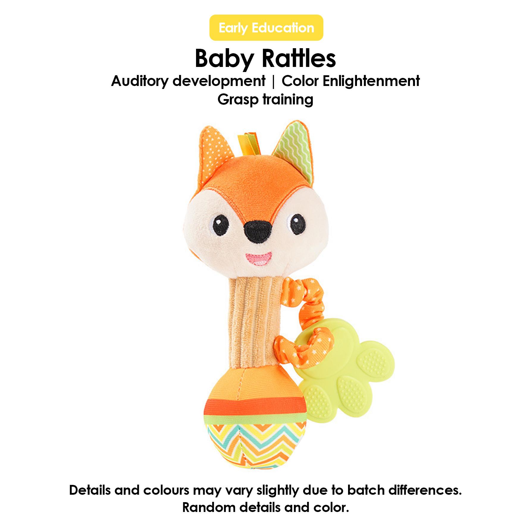 

Dental Gum Hand Grip Plush Doll Bite Practice Grasping Parent Baby Interactive Puzzle Rattle Soothing Toy