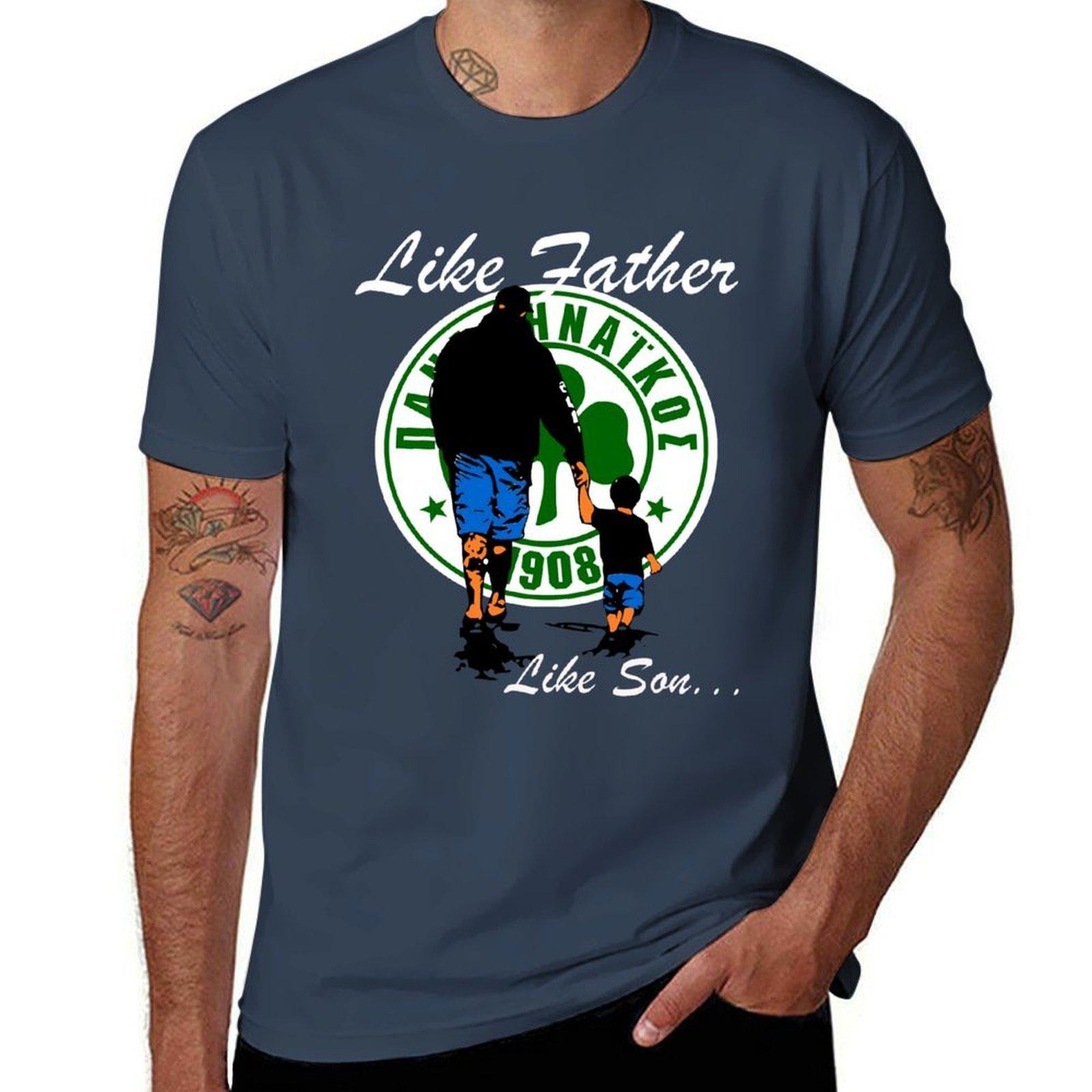Panathinaikos Athens Greece Football Fans Gate 13 Green T Tshirt Art Pattern Printed Casual Top S