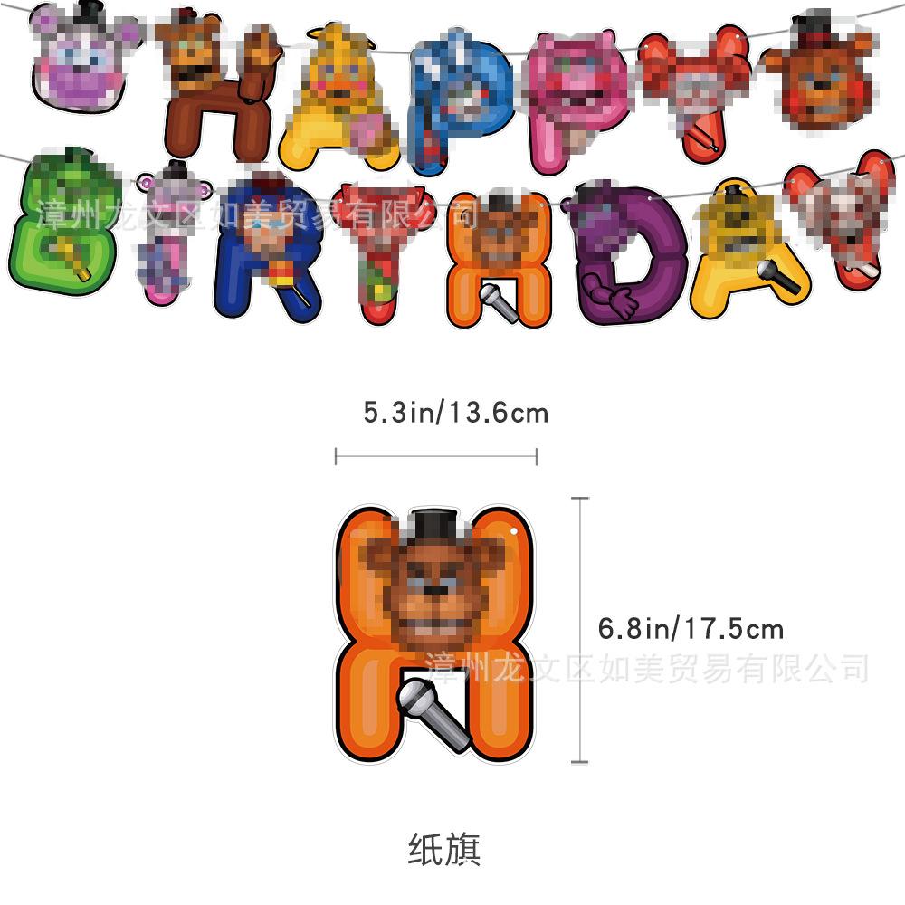 Birthday Party Decorations Set with Cute Teddy Bear Theme, Cake Toppers, Banner, Balloons, Activity Supplies for Kids Birthday Party Decor