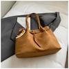 Retro high-value underarm bag women's 2025 new large-capacity suede tote bag simple shoulder commuter bag