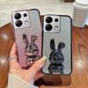 For Xiaomi Redmi Note 13 Pro 4G/Poco M6 Pro 4G Case PC+TPU Phone Cover Glitter Cartoon Rabbit