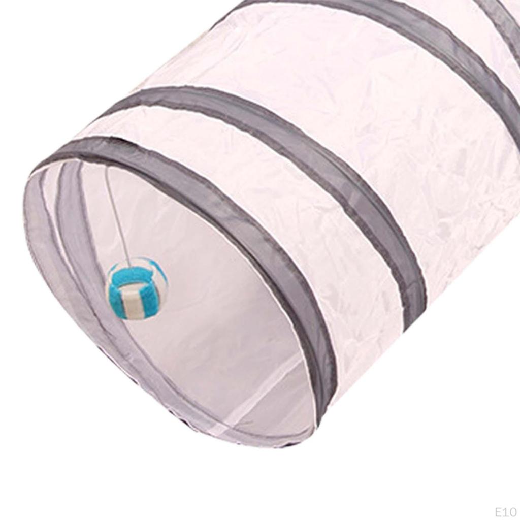 Cat Tunnel Foldable Passage with Play Ball Activity Center Puzzle Toys