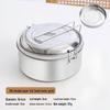 316 Stainless Steel Round Lunch Box with Cutlery